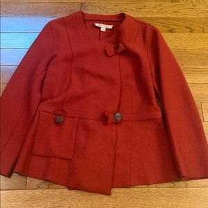 Beyond Threads Felted Alpaca Wool Origami Jacket in Burgundy Deep Red Size M